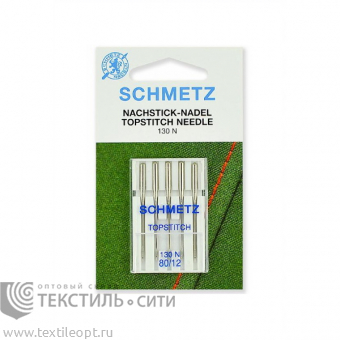 Иглы топстич для БШМ Schmetz №80 5 шт